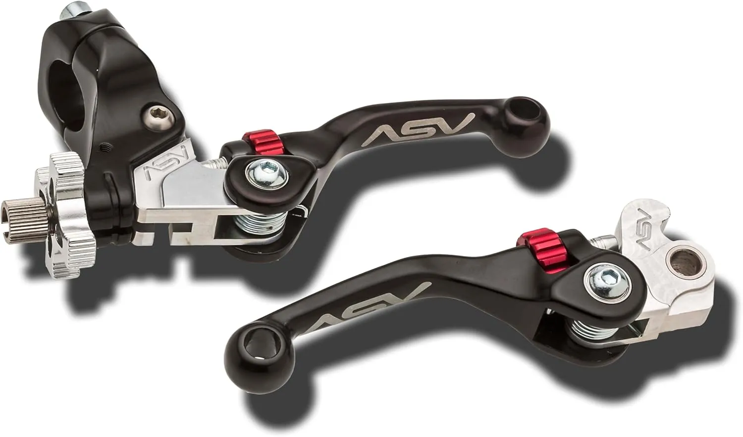 ASV F4 Brake and Clutch Lever Pair Pack Compatible with Honda TRX450R (06-18) Electric Start Only (Black, Shorty)