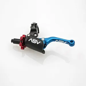 ASV Unbreakable C6 Off-Road Clutch Lever w/PRO Hotstart Perch # CD C606PH - Shorty Blue