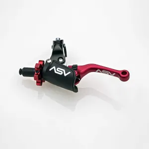 ASV Unbreakable C6 Off-Road Clutch Lever w/PRO Hotstart Perch # CD C606PH - Shorty Red