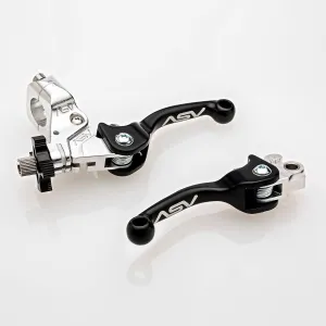 ASV Unbreakable F2 Off-Road Clutch and Brake Lever w/Hotstart Perch # BC F21306SH - Shorty Black