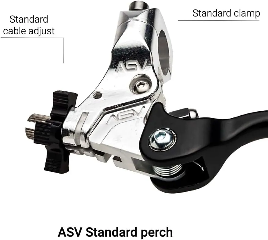 ASV Unbreakable F2 Off-Road Clutch and Brake Lever w/Hotstart Perch # BC F21306SH - Shorty Black