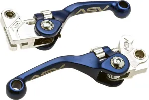 ASV Unbreakable F4 Clutch and Brake Lever Pack # BC F40702 - Shorty Blue
