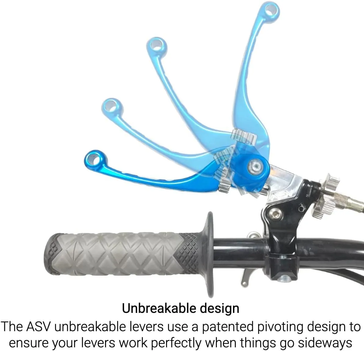 ASV Unbreakable F4 Off-Road Clutch and Brake Levers w/PRO Hotstart Perch # BC F41306PH - Shorty Red