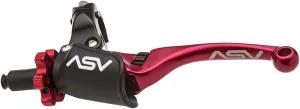 ASV Unbreakable F4 Off-Road Clutch Lever w/PRO Hotstart Perch # CD F406PH - Shorty Red