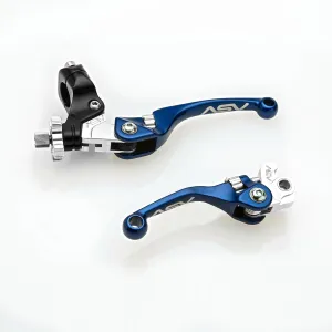 ASV Unbreakable F4 Quad ATV Clutch and Brake Lever w/Perch # BCF4A106SX - Blue
