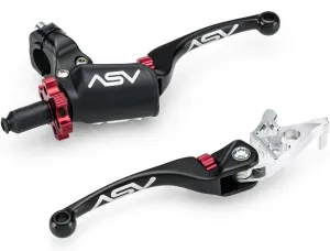 ASV Unbreakable F4 Quad ATV Clutch and Brake Lever w/PRO Perch # BC F4A206PX - Black