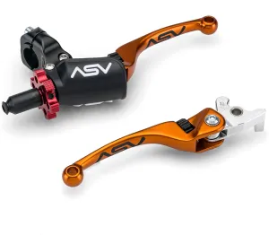 ASV Unbreakable F4 Quad ATV Clutch and Brake Lever w/PRO Perch # BC F4A206PX - Orange