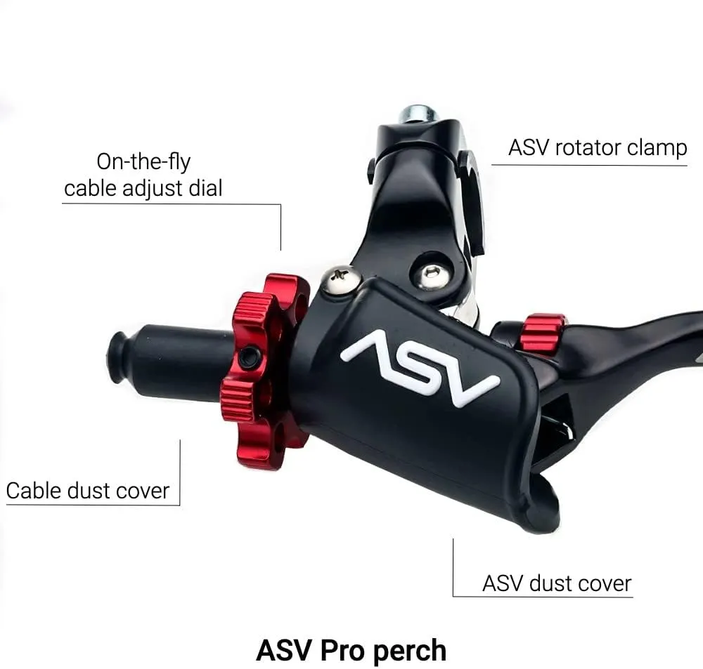 ASV Unbreakable F4 Quad ATV Clutch and Brake Lever w/PRO Perch # BC F4A306PX - Shorty Blue