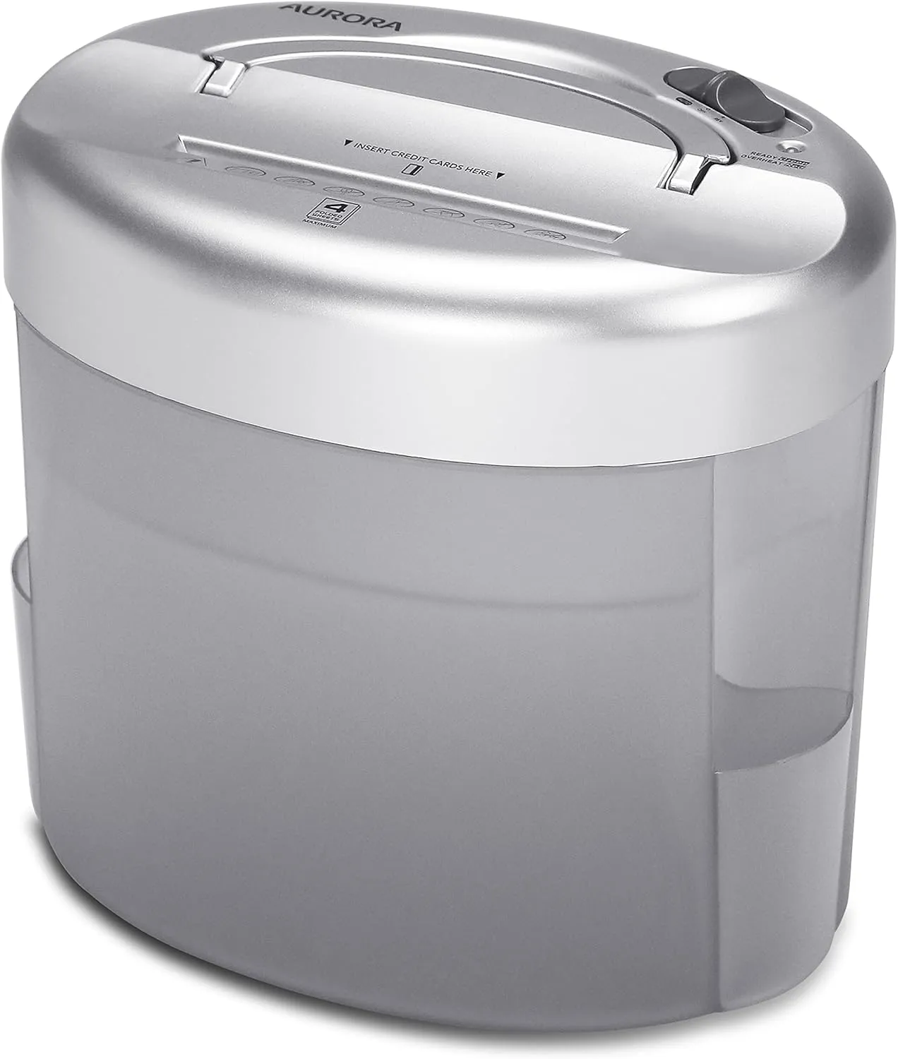Aurora Desktop-Style Cross-Cut Paper Shredder, 4-Sheet Crosscut Desktop