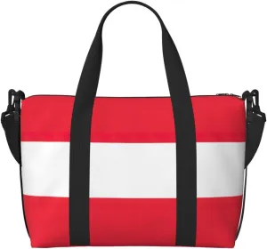 Austrian flag Duffel Bags for Traveling, Lightweight Personal Item Travel Bags for Women, Gym Bags for Men