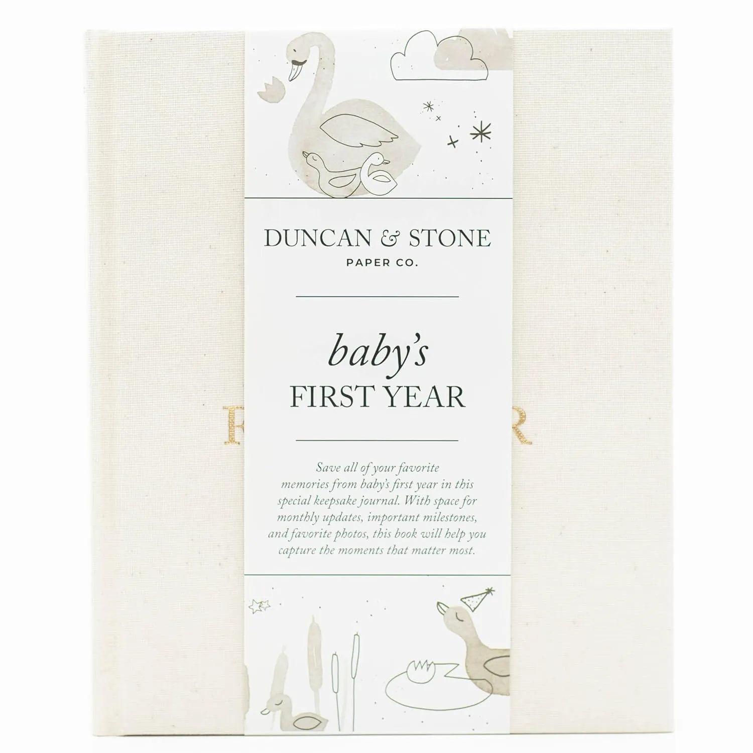 Baby First Year Book - Heirloom Keepsake Baby Memory Book to Record Important Milestones, Favorite Photos & More - Pregnancy Books (Cream,112 Pages)