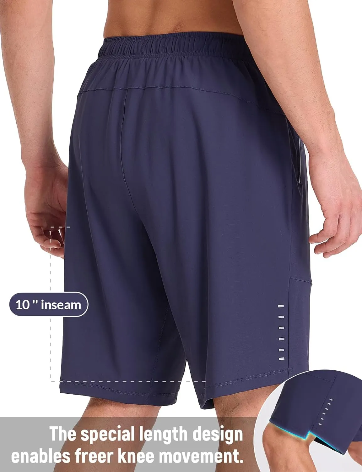 baleaf Men's Mountain Bike Shorts 4D Padded Loose-fit MTB Cycling Lightweight Bicycle Biking Shorts Zipper Pockets