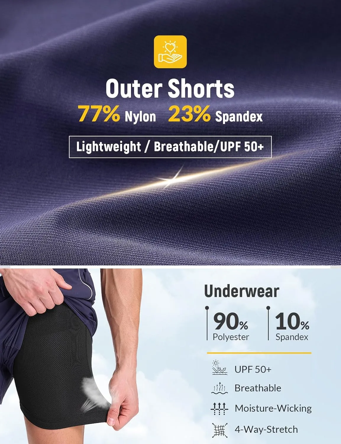 baleaf Men's Mountain Bike Shorts 4D Padded Loose-fit MTB Cycling Lightweight Bicycle Biking Shorts Zipper Pockets
