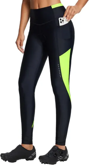 baleaf Women's Bike Pants 4D Padded Cycling Tights High Waisted Bicycle Clothes Pockets Biking Apparel UPF 50 