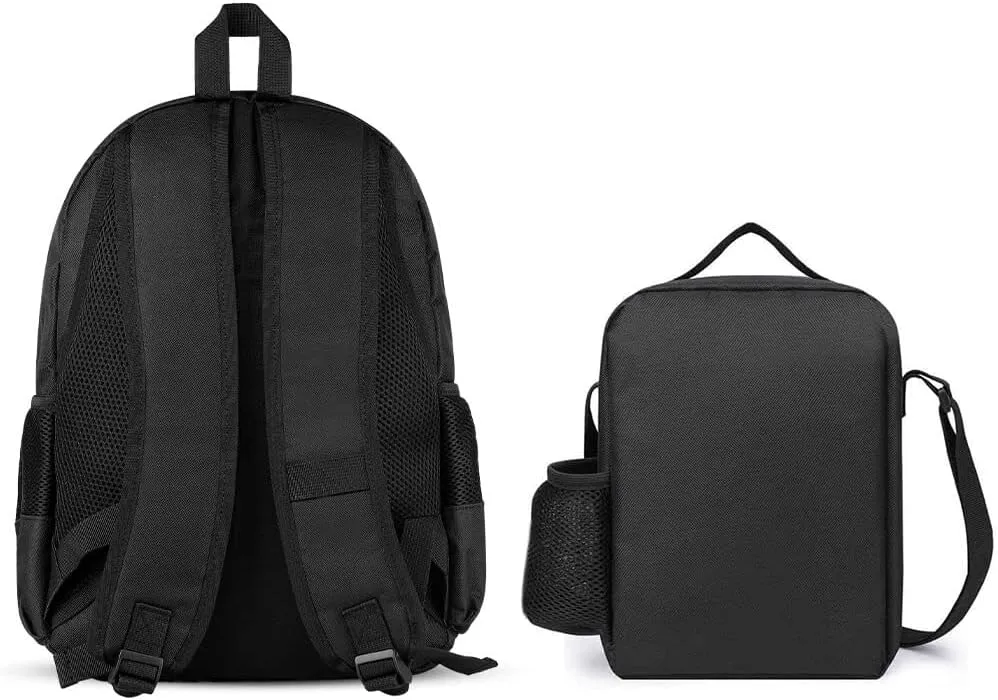 Bamanko Dotted Striped Lightweight Pocket Backpack Crossbody Lunch Bag Set Unisex