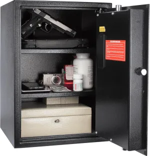 Barska Biometric Fingerprint Security Home Safe Lock Box for Handgun Document Money - DELUXE