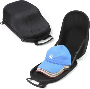 Baseball Cap Travel Case, Hard Shell Hat Carrier for 7-8 Caps, Waterproof Storage Bag with Shoulder Strap