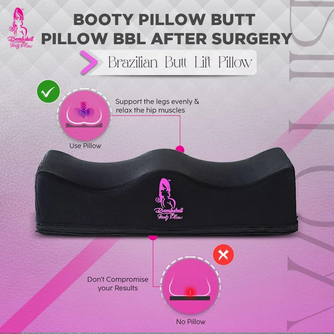 BBL Pillow After Surgery Lifting Cushions, Portable Butt Pillow for Office Chair with Female Urinal Drawstring Backpack, Butt Cushion for Long Sitting, Booty Pillows After Surgery