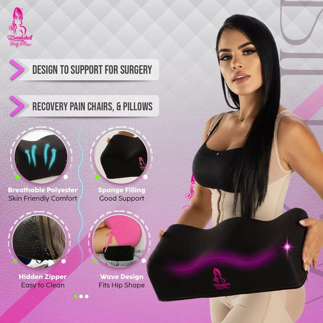 BBL Pillow After Surgery Lifting Cushions, Portable Butt Pillow for Office Chair with Female Urinal Drawstring Backpack, Butt Cushion for Long Sitting, Booty Pillows After Surgery