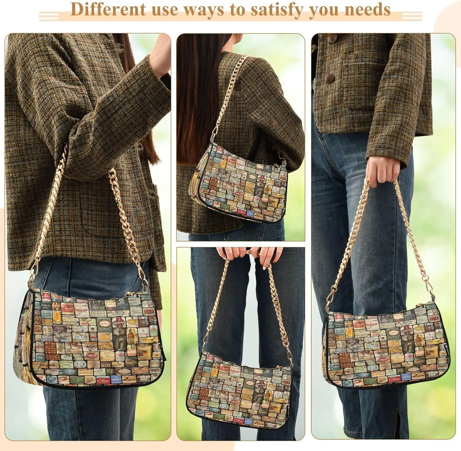 Beach Scene Cats Cute Clutch Purses for Women, Crossbody Bag