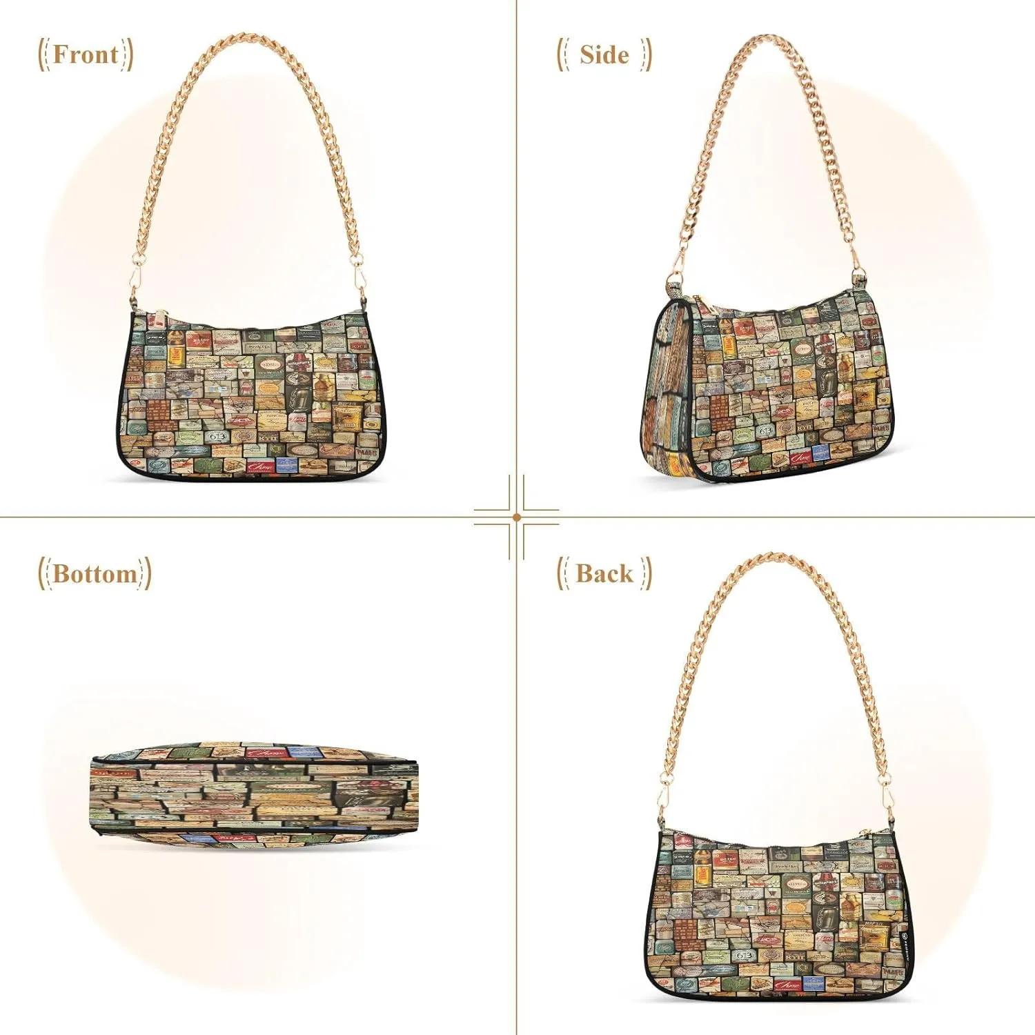 Beach Scene Cats Cute Clutch Purses for Women, Crossbody Bag