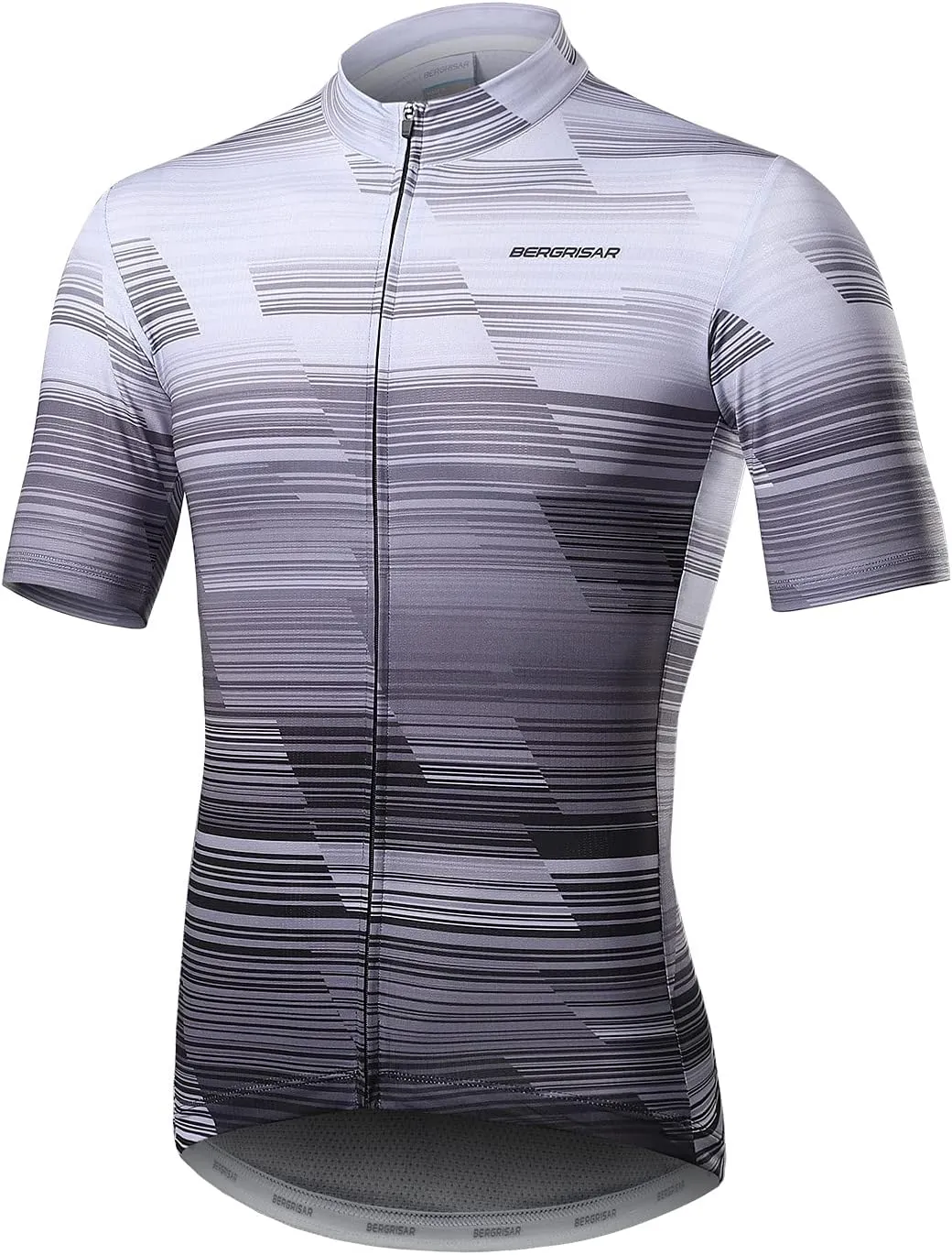BERGRISAR Cycling Jersey Mens Bike Shirts Short Sleeve Bicycle Biking Clothes with Pockets Reflective