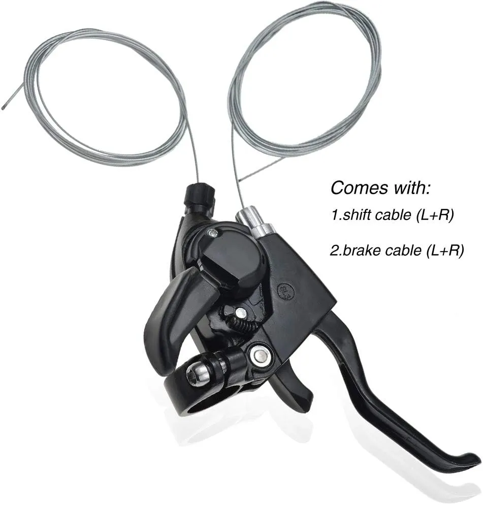 BESNIN Shifter and Brake Combo 1 Pair 3x8 24Speed Speed Left/Right Brake Shifter Lever Set for Most of Bike (3x8 24speed)