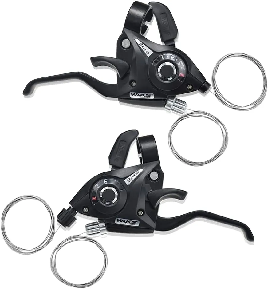 BESNIN Shifter and Brake Combo 1 Pair 3x8 24Speed Speed Left/Right Brake Shifter Lever Set for Most of Bike (3x8 24speed)