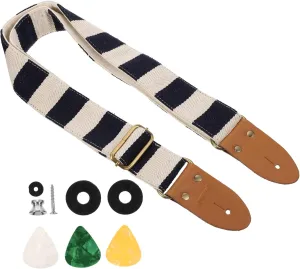 BESTonZON Striped Guitar Strap Creative Guitar Strap Belts Guitar Carrier Strap Electric Guitar Accessories
