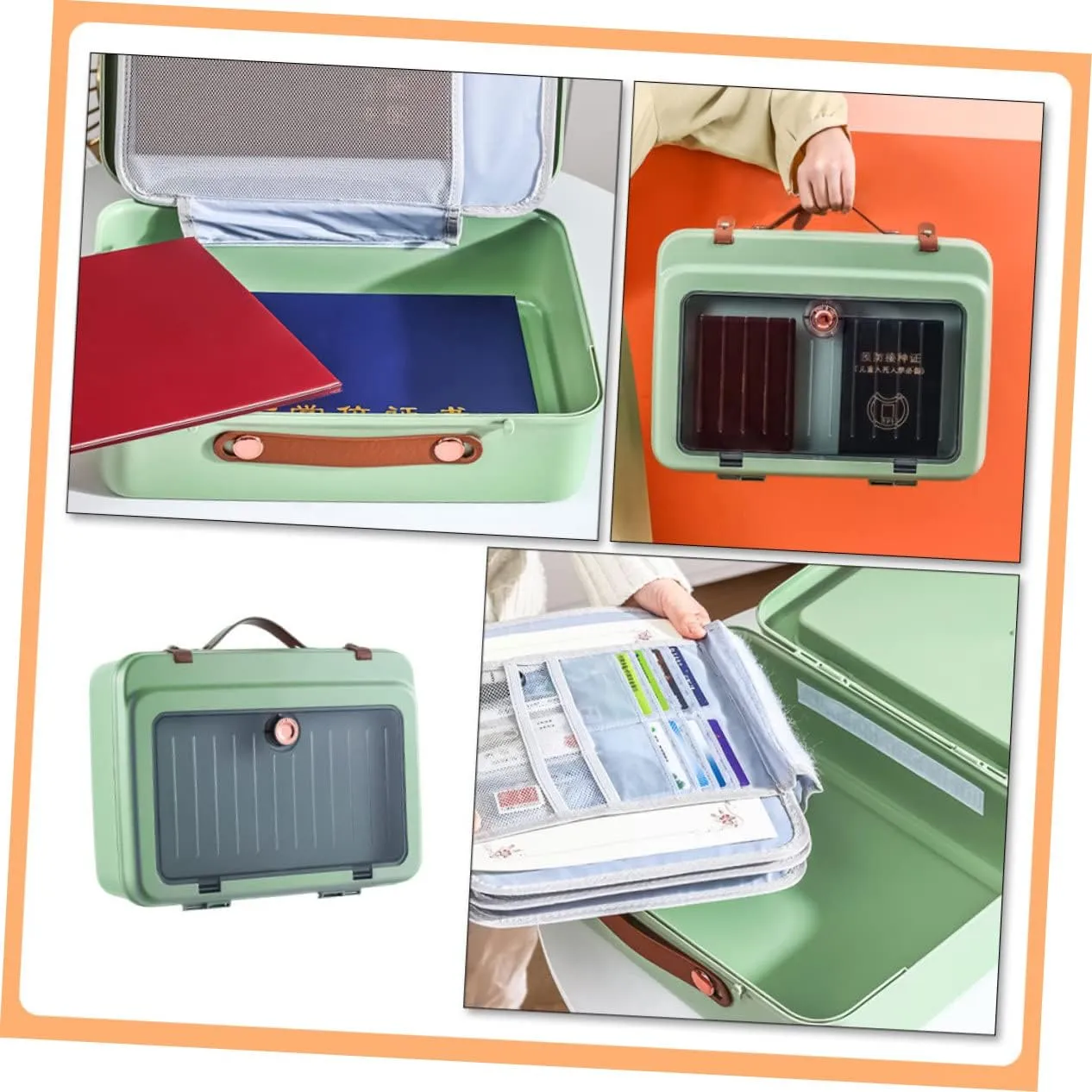 BESTYASH Id Storage Bag Organizer Bag for Files Certificates Documents Multi-layer Folder Case