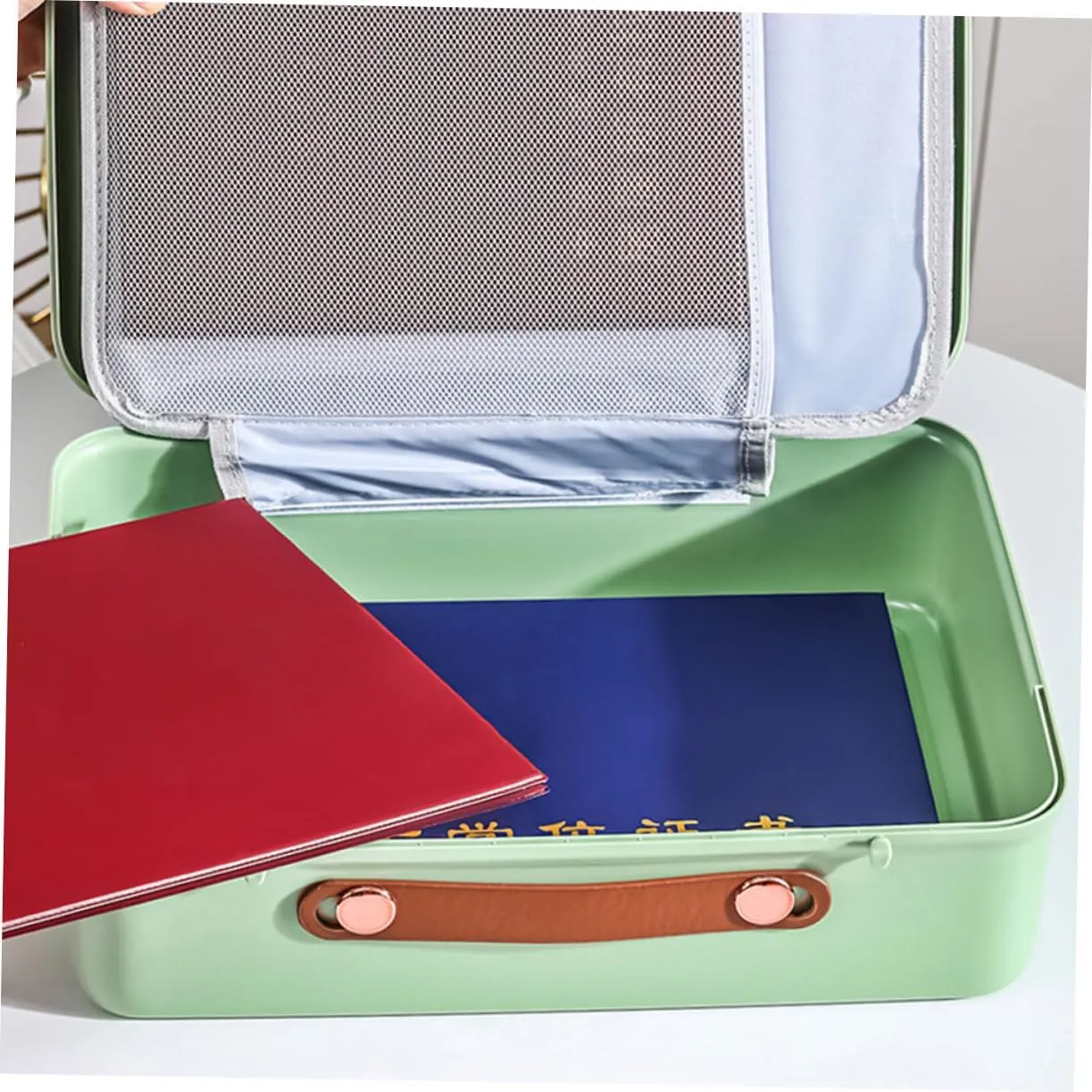 BESTYASH Id Storage Bag Organizer Bag for Files Certificates Documents Multi-layer Folder Case