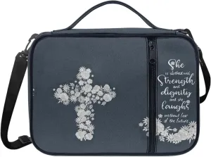 Bible Covers for Women Men Kids with Handle& Shoulder Strap Crossbody Bible Tote