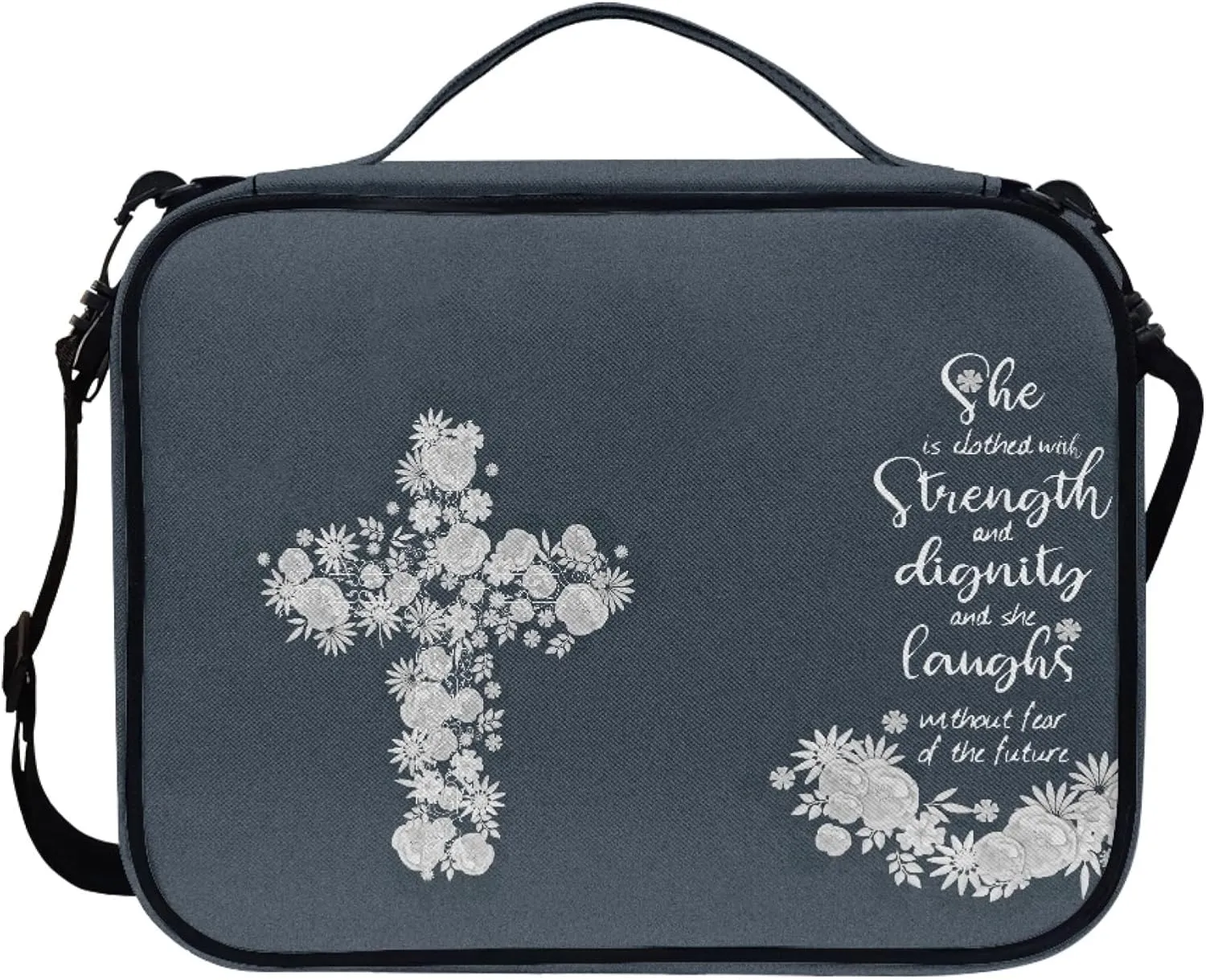 Bible Covers for Women Men Kids with Handle& Shoulder Strap Crossbody Bible Tote