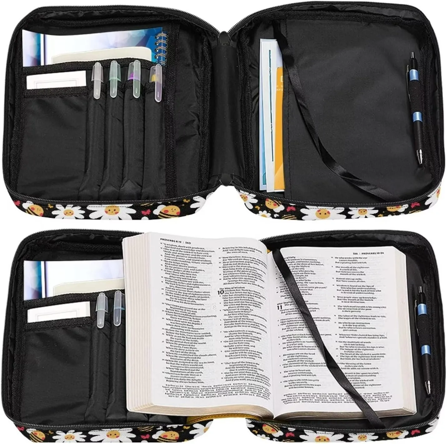 Bible Covers for Women Men Kids with Handle& Shoulder Strap Crossbody Bible Tote