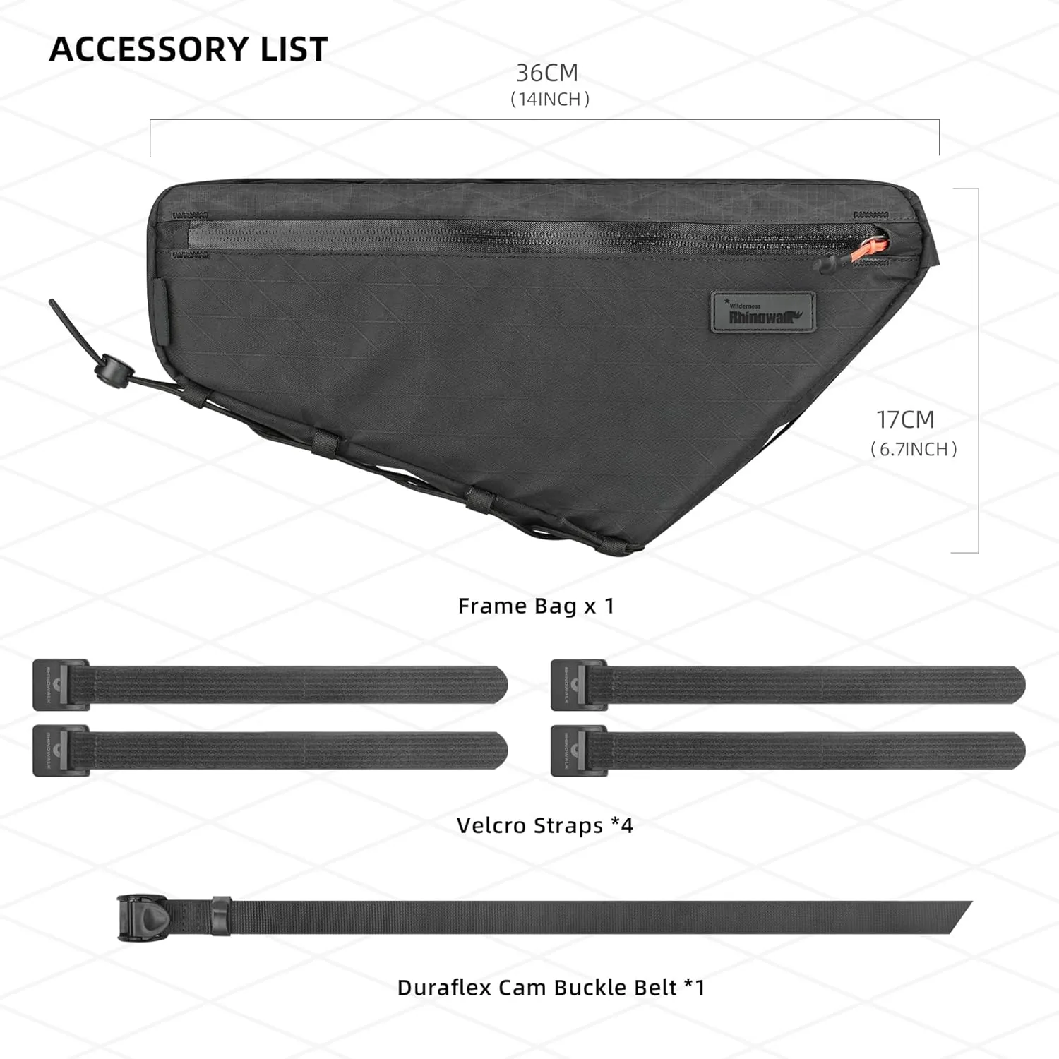 Bicycle Frame Bag Bike Triangle Bag Waterproof Bike Bag 2.9L with Dual Side Mesh Pockets for MTB Road Bike Cycling Commuting and Outdoor Adventures