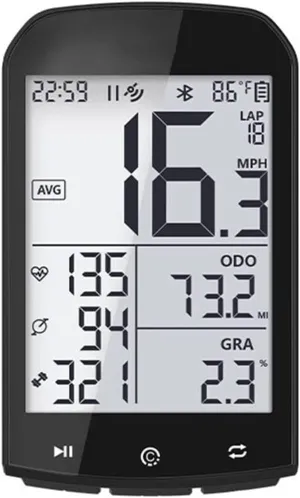 Bicycle GPS Yardstick, Bicycle Computer Speedometer Multifunction LCD Waterproof Backlight Display for Cycling Equipment