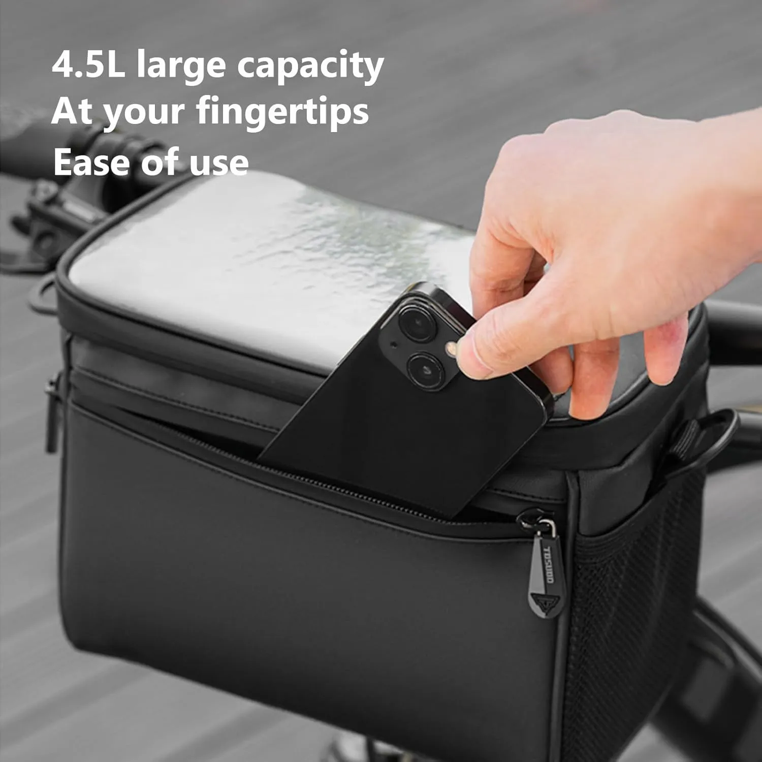 Bicycle Handlebar Bag for Scott Roxter/Spark/Voltage/Addict/Foil Waterproof Dustproof Bicycle Phone Bag Wear Resistant Bicycle Bag Cycling Accessories,A