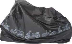 Bicycle Rain Cover, Nylon Black Outdoor Motorcycle Waterproof Shade UV Protection Dust Proof Cover