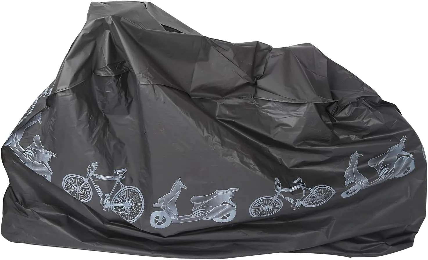 Bicycle Rain Cover, Nylon Black Outdoor Motorcycle Waterproof Shade UV Protection Dust Proof Cover