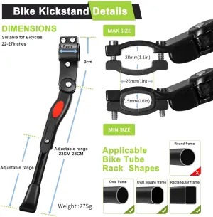 Bicycle Stand for Orbea Rise 2021, Stable and Durable Adjustable Rear Side Stand, Height Adjustable Bicycle Kickstand, Non Slip Parking Support Stand