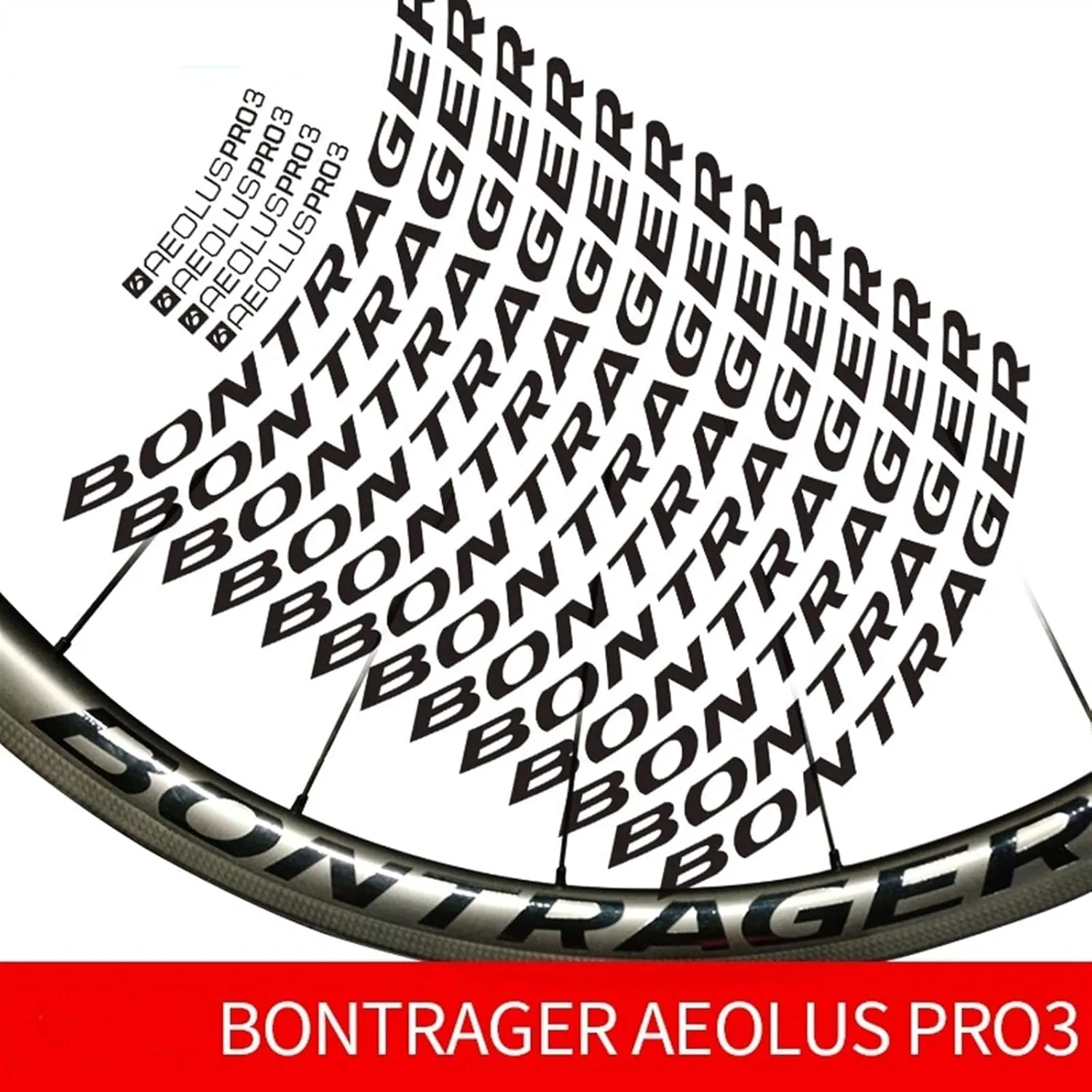 Bicycle Wheel Sticker BON-TRA-GER AEO-LUS PRO3 Road Bike Knife Ring Rim Wheel Group Sticker 30mm Rim Height