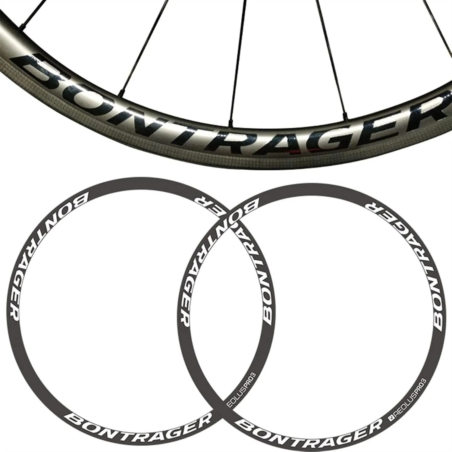Bicycle Wheel Sticker BON-TRA-GER AEO-LUS PRO3 Road Bike Knife Ring Rim Wheel Group Sticker 30mm Rim Height