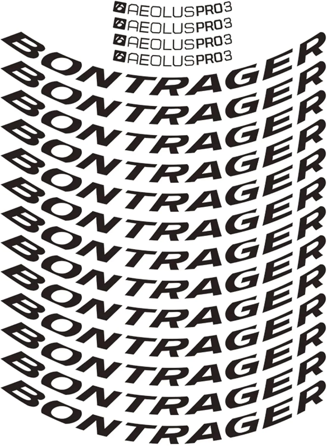 Bicycle Wheel Sticker BON-TRA-GER AEO-LUS PRO3 Road Bike Knife Ring Rim Wheel Group Sticker 30mm Rim Height