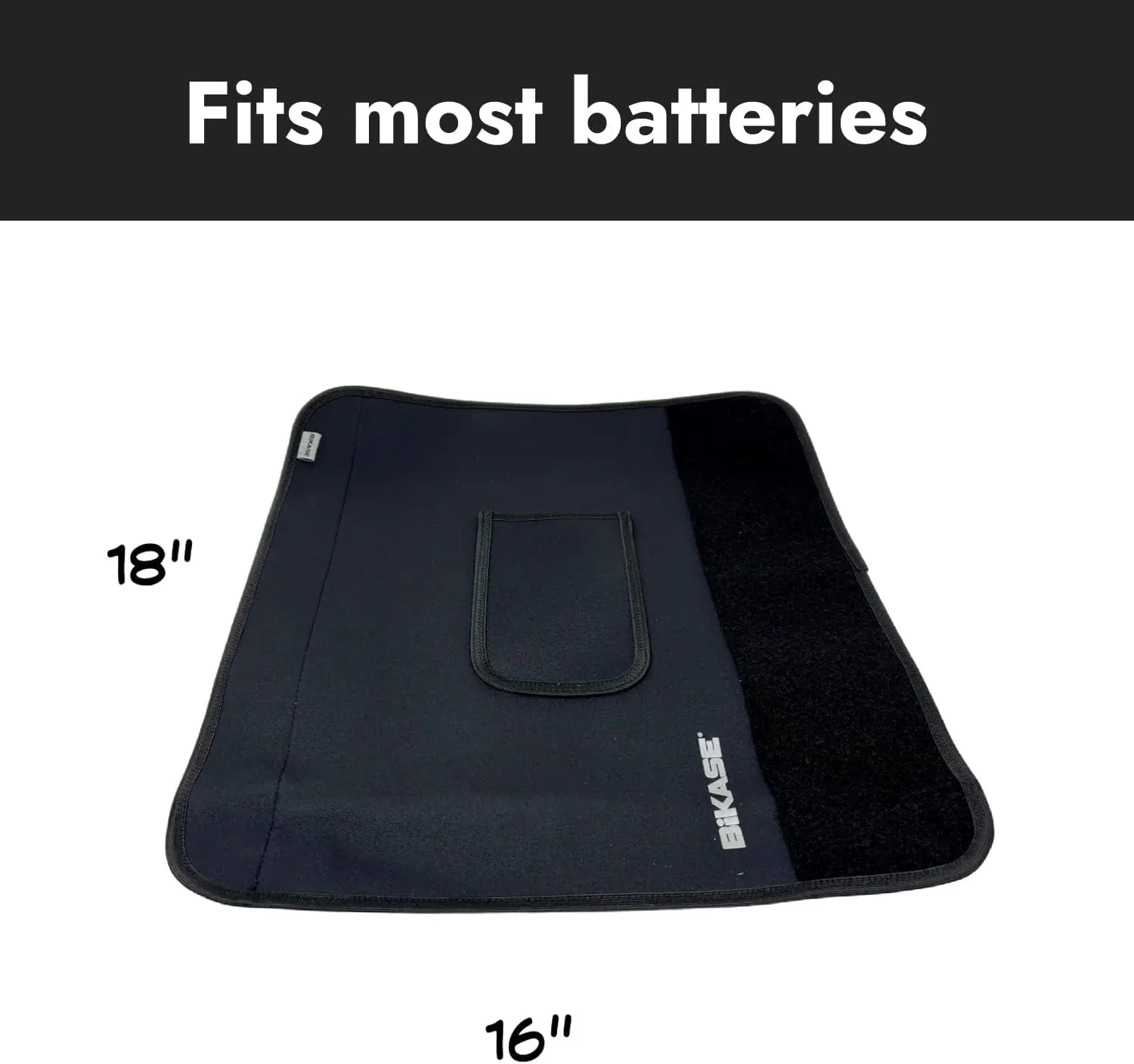 BiKase E-Bike Battery Cover Neoprene Electric Bicycle Battery Cover for Outdoor Riding, Transporting on Car Rack, eBike Battery Cover for Isolating Battery, Waterproof, Dirt Resistant