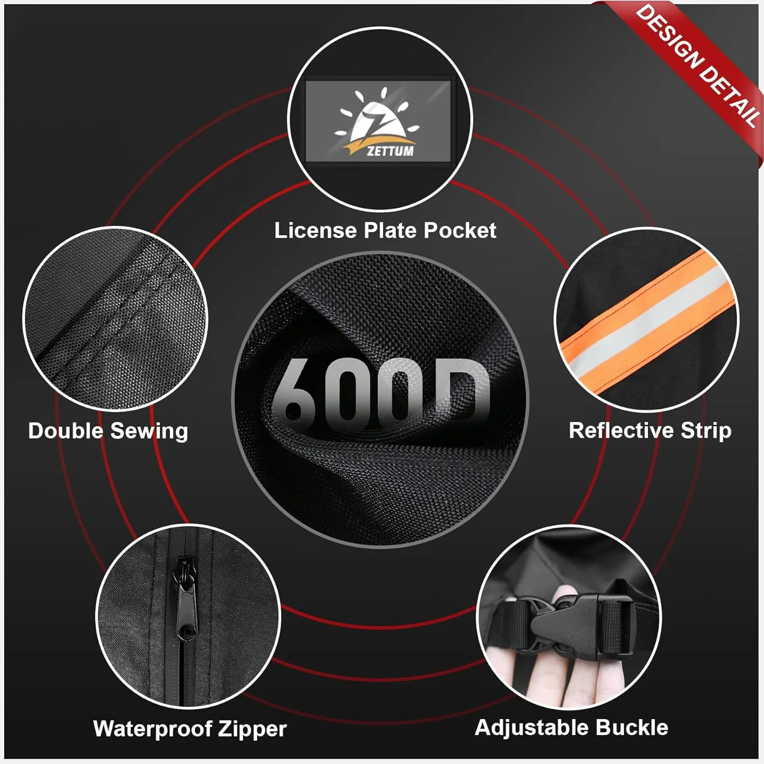 Bike Cover for Transport 3 Bike - 600D Travel Bike Covers for Bikes on Rear Bike Rack Heavy Duty & Waterproof, Outdoor Full Bicycle Rack Cover for 3 Bikes on Car Hitch Storage