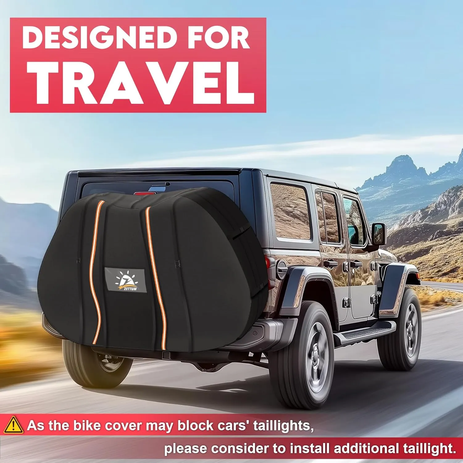 Bike Cover for Transport 3 Bike - 600D Travel Bike Covers for Bikes on Rear Bike Rack Heavy Duty & Waterproof, Outdoor Full Bicycle Rack Cover for 3 Bikes on Car Hitch Storage