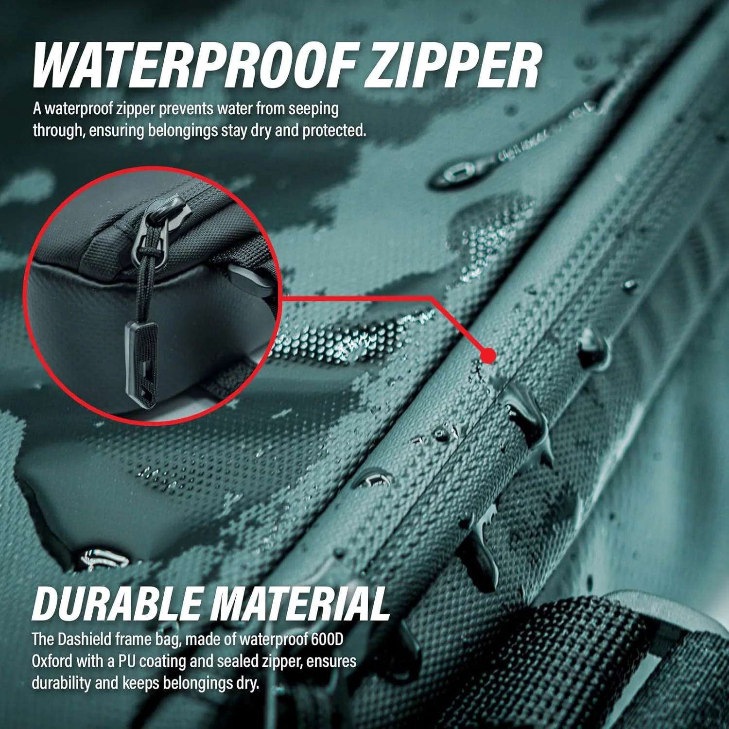 Bike Frame Bag Waterproof Bicycle Triangle Pouch, Storage Bag Strap-On, Mountain Road Bike MTB Cycling Bike Acessories, 1.5L