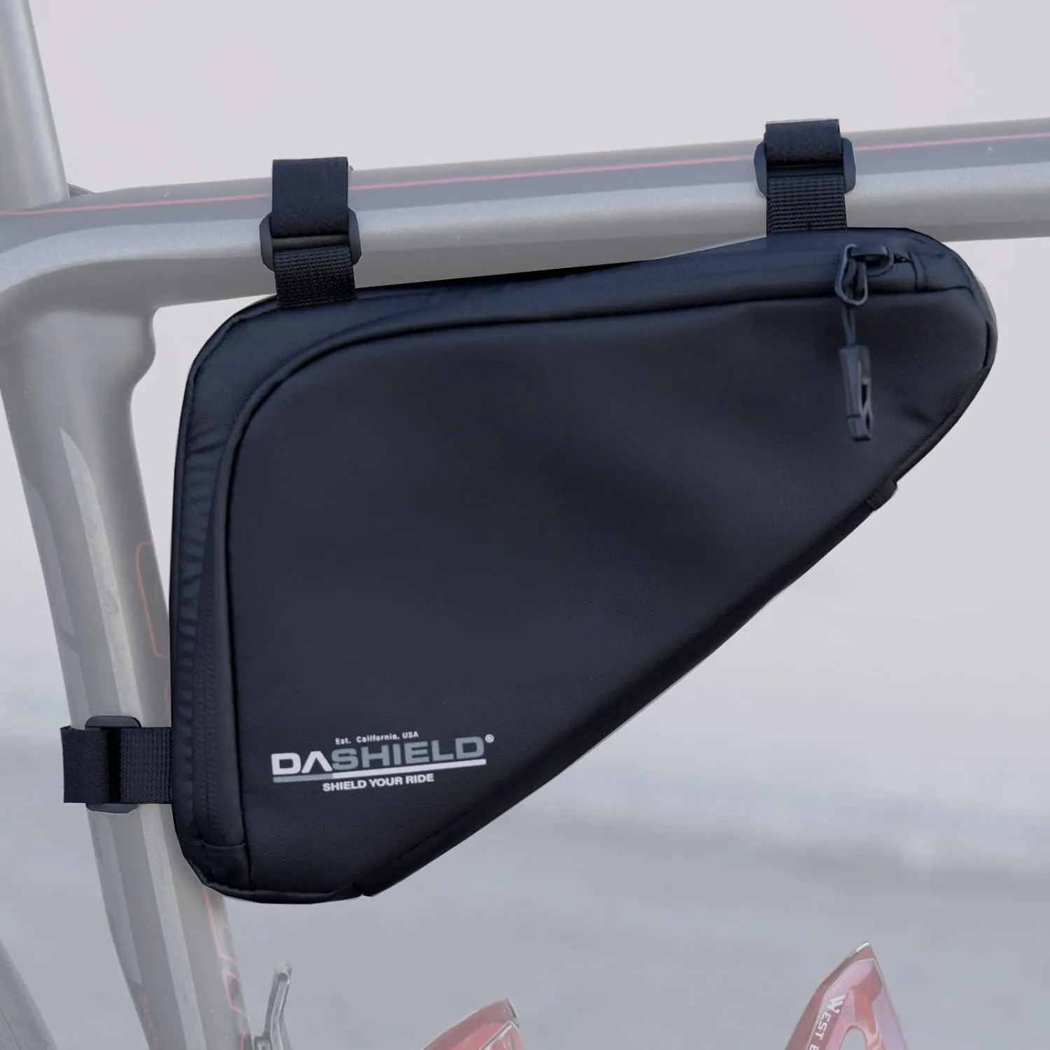 Bike Frame Bag Waterproof Bicycle Triangle Pouch, Storage Bag Strap-On, Mountain Road Bike MTB Cycling Bike Acessories, 1.5L