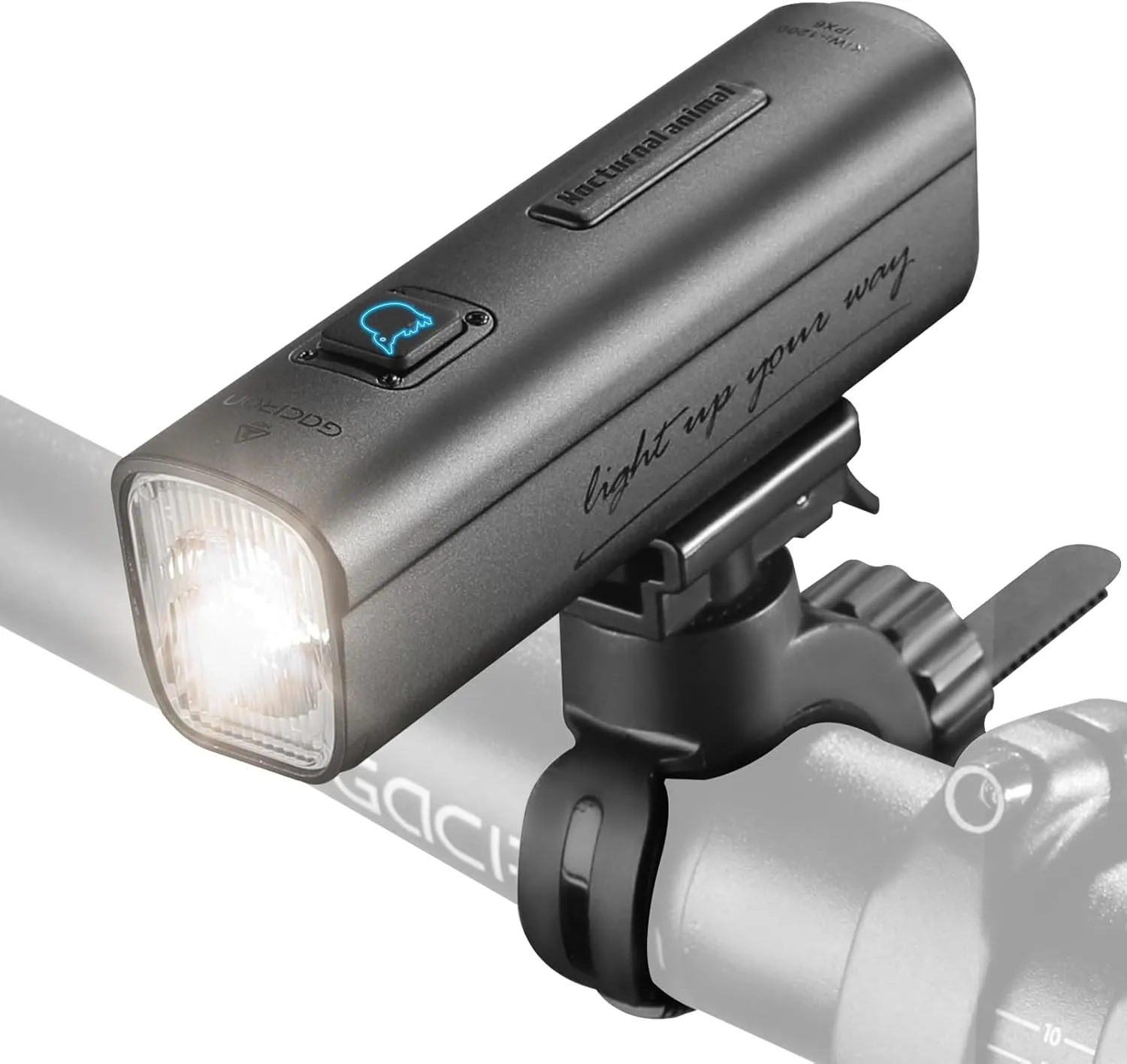 Bike Front Light,Gaciron Anti-Glare Bike Lights for Night Riding,IPX6 Waterproof Bike Headlight Rechargeable C-C,Aluminum Alloy Bicycle Headlight with Power Bank Function,1200 Lumens Front Bike Light