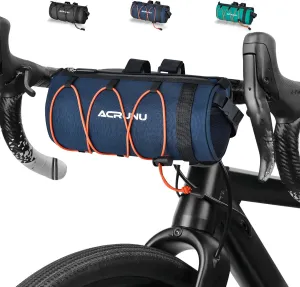 Bike Handlebar Bag, Bicycle Front Hanging Bag with Shoulder Strap, Multifunctional Bike Accessories for Road Mountain Bike Cycling Travel.(Dark blue)